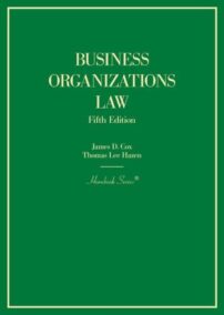 Business Organizations Law Hornbooks 5th Edition by James D. Cox, ISBN-13: 978-1642424010