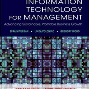 Information Technology for Management 9th Edition, ISBN-13: 978-1118453247