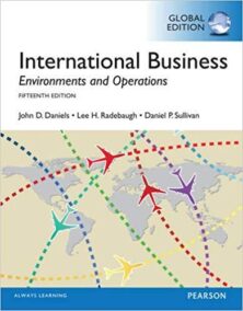 International Business 15th Global Edition by Lee Radebaugh, ISBN-13: 978-1292016795