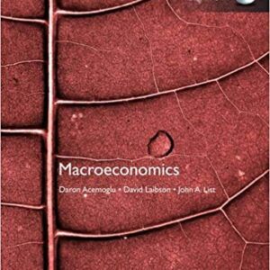 Macroeconomics Global Edition by Daron Acemoglu, ISBN-13: 978-1292080635