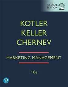 Marketing Management 16th GLOBAL Edition by Philip Kotler, ISBN-13: 978-1292404813