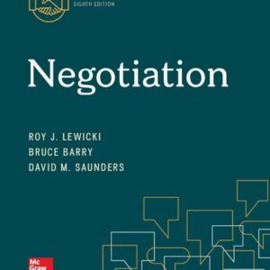 Negotiation 8th Edition by Roy Lewicki, ISBN-13: 978-1260043648
